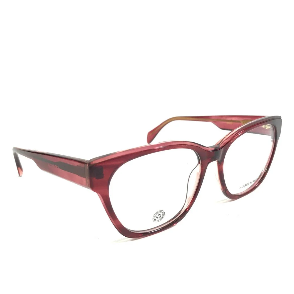 Alfred Kerbs Eyeglasses Frames MIO PU Purple Horn Cat Eye Full Rim 54-16-135